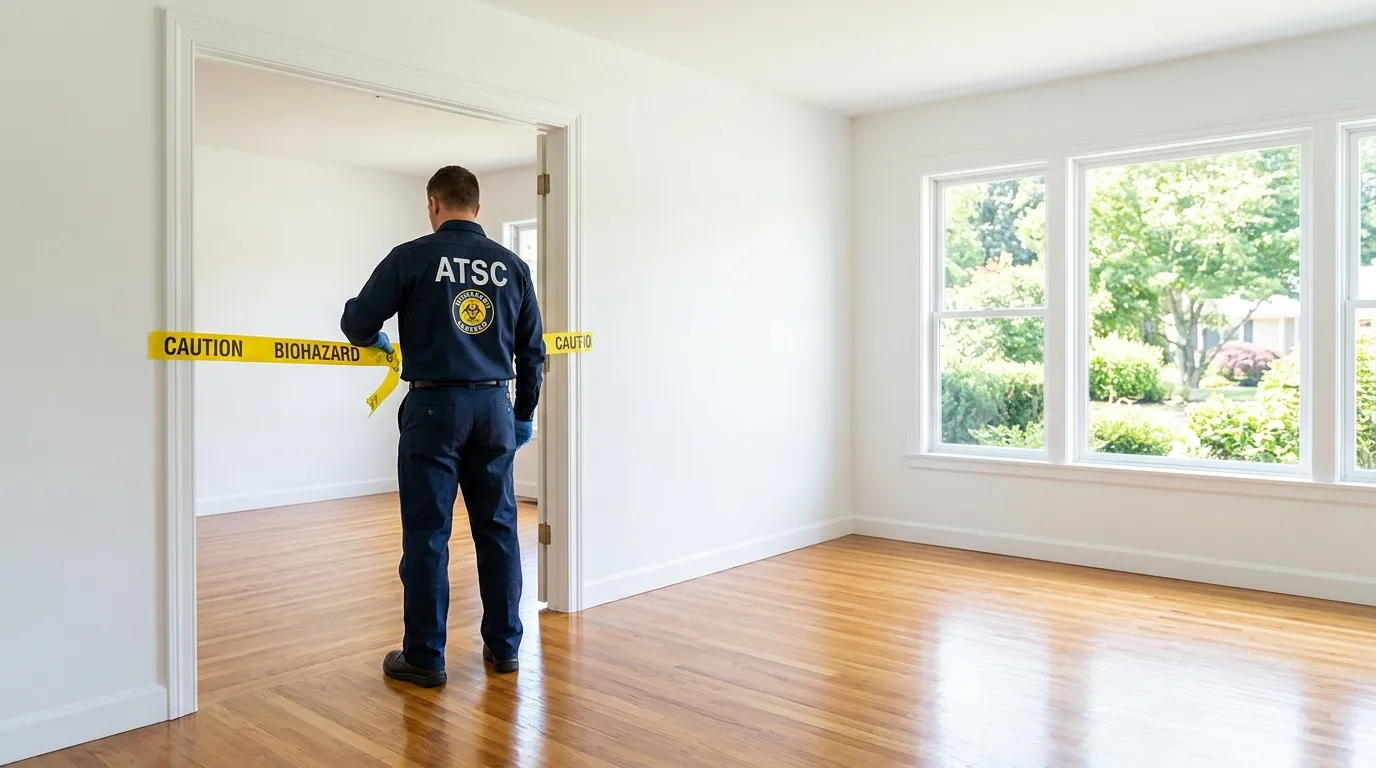 Certified biohazard cleanup crew performing Decomposition Cleanup in St. Charles